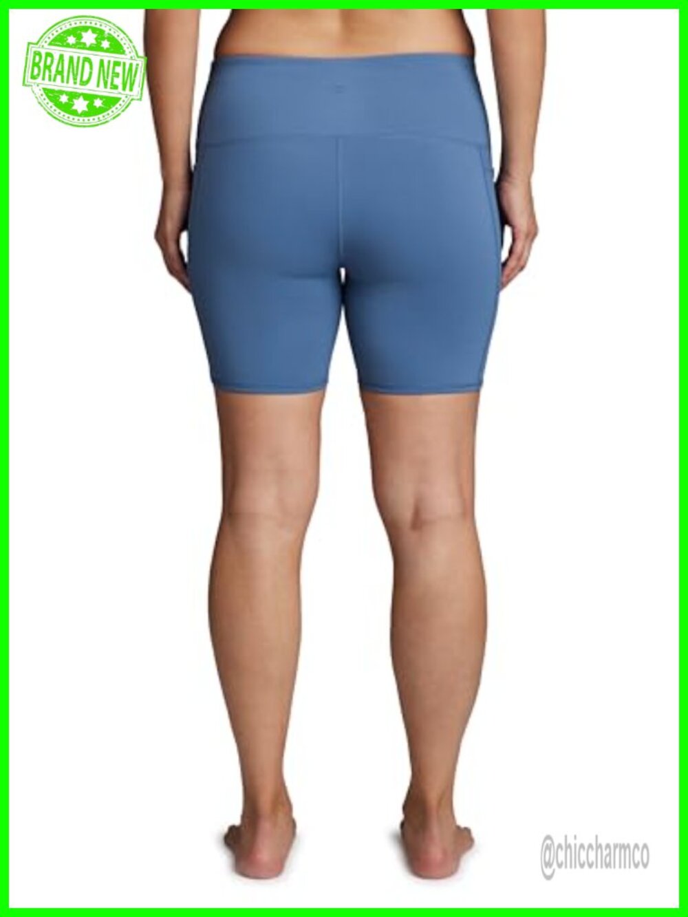 High Waisted Bike Shorts With Pockets - 7" Inseam Athletic Yoga Biker Shorts View 3